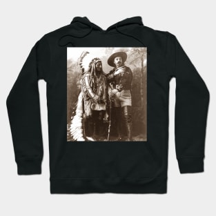 Vintage Photograph of Sitting Bull and Buffalo Bill Cody Hoodie